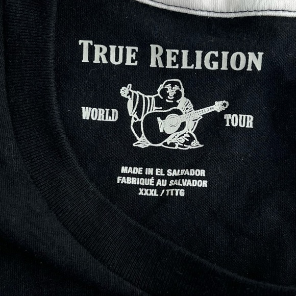 True Religion World Tour Split Fashion Tee Shirt - Picture 8 of 10